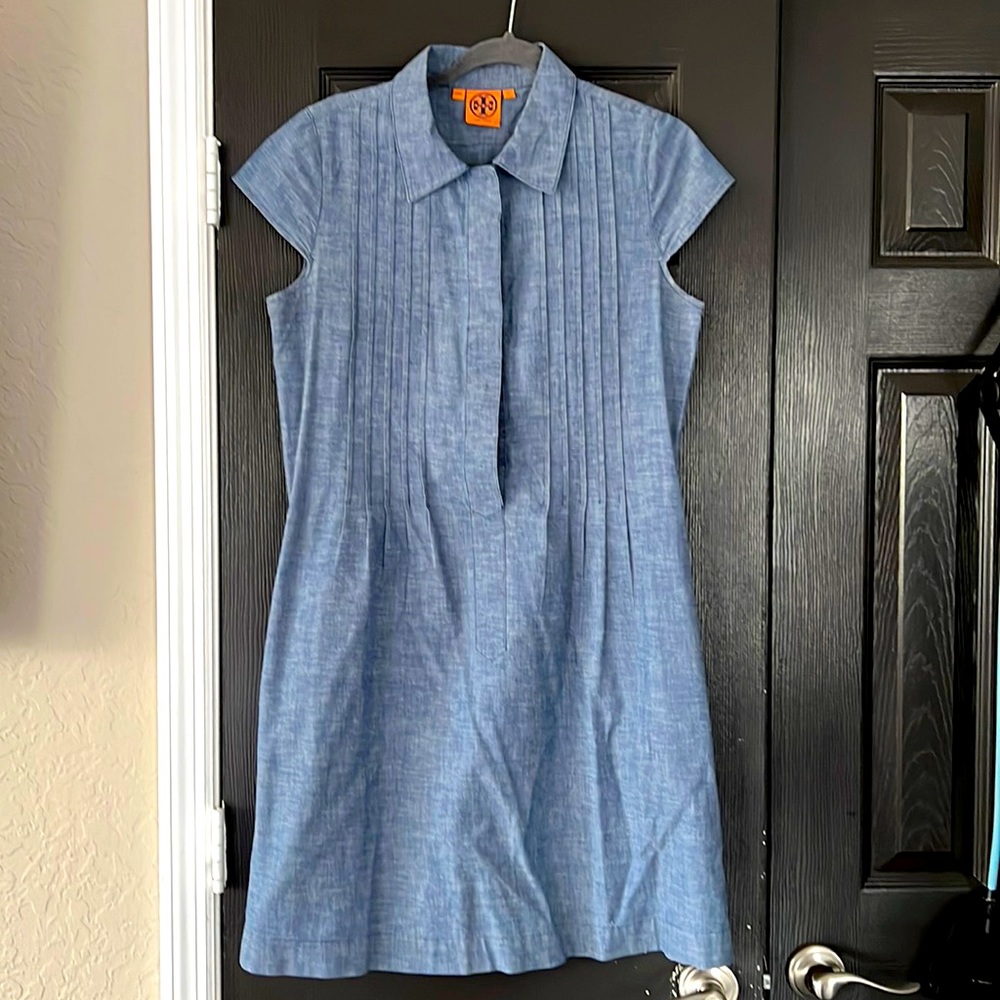 Tory Burch Chambray Shirtdress Size 8